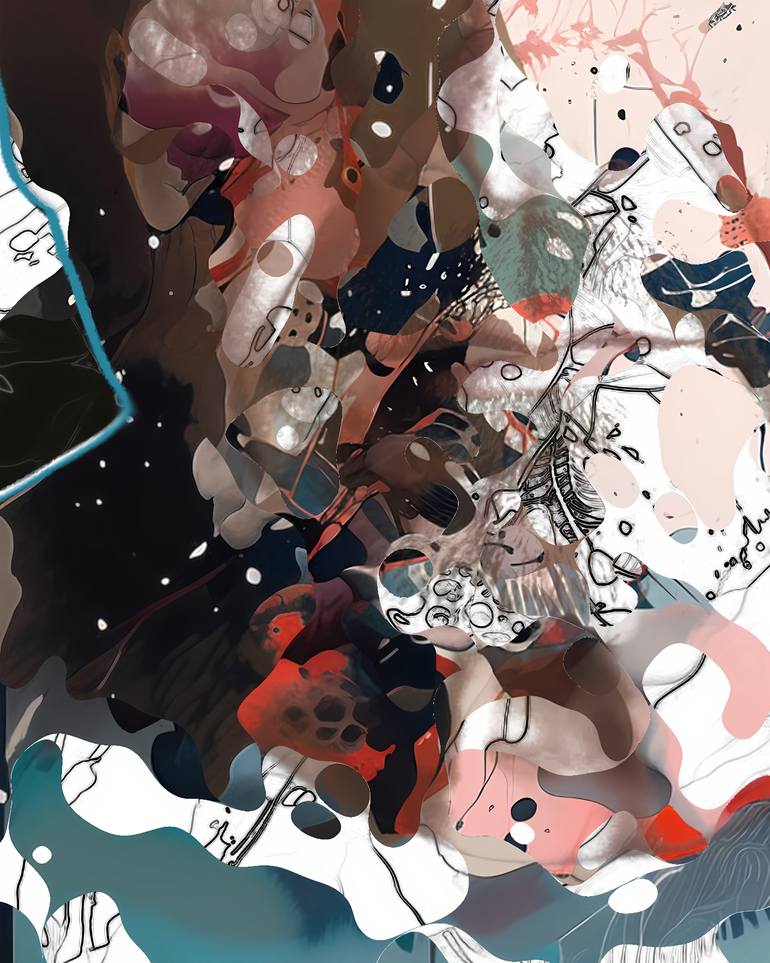 Original Abstract People Digital by Charles Graef