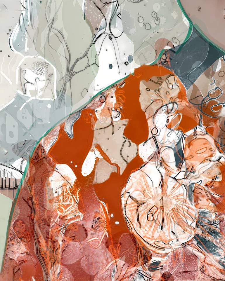 Original Abstract People Digital by Charles Graef