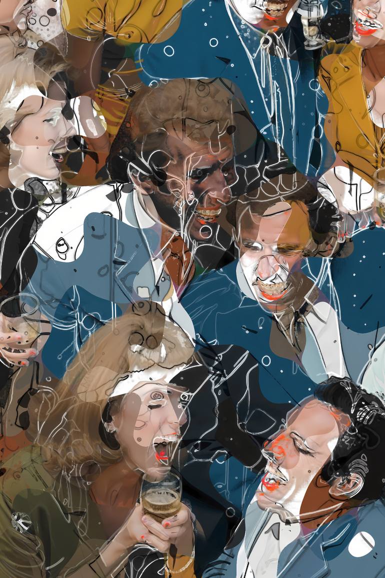 Original Abstract People Digital by Charles Graef