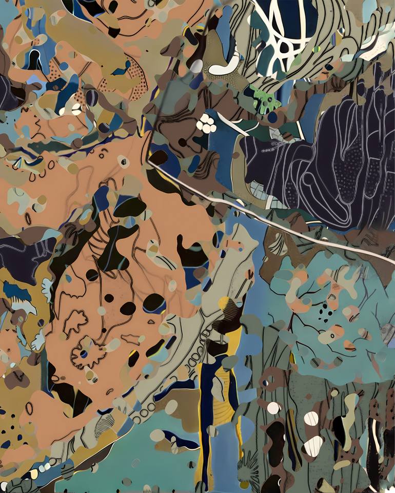 Original Abstract People Digital by Charles Graef