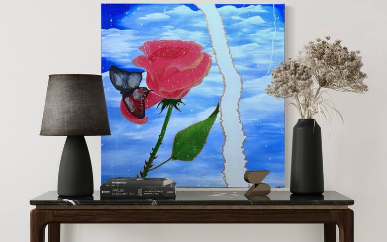 Original Abstract Fantasy Painting by Jerome S L Rozborski