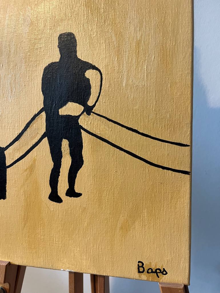Original Art Nouveau Sports Painting by Pierre Bappel