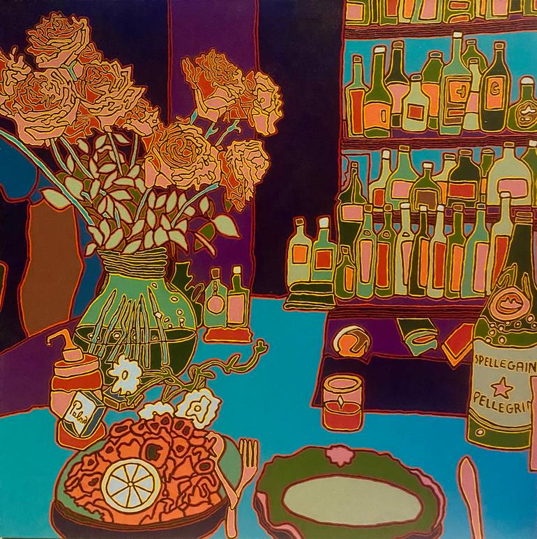 Original Expressionism Still Life Painting by Elliot Bostick