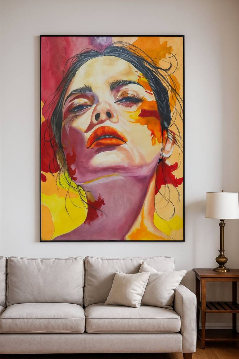 Copy of AzadAlMazuri 50 × 70 cm Acrylic on canvas Lips of Dawn Price ...
