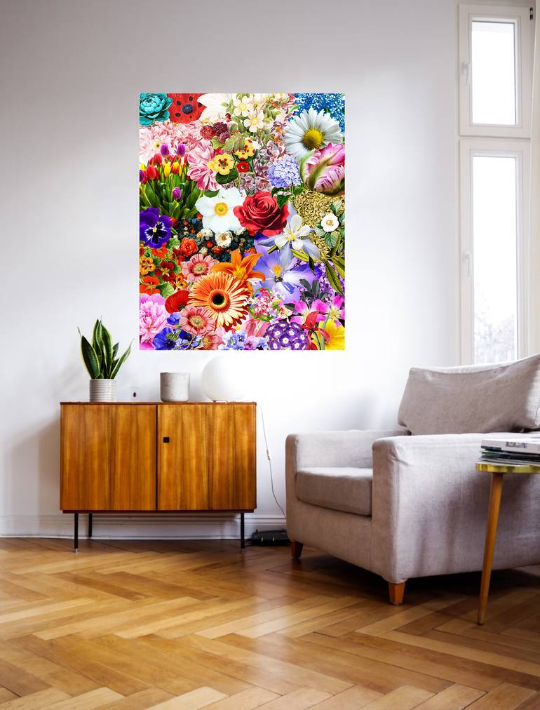 Original Abstract Floral Digital by Gallery Color Studio