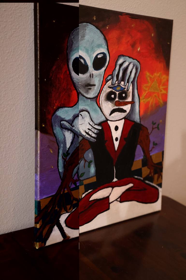 Original Pop Art Outer Space Painting by Jay Karl