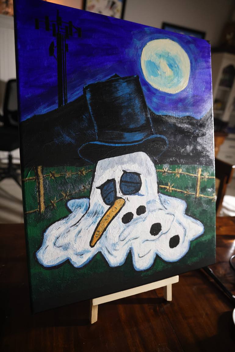 Original Surrealism Comics Painting by Jay Karl