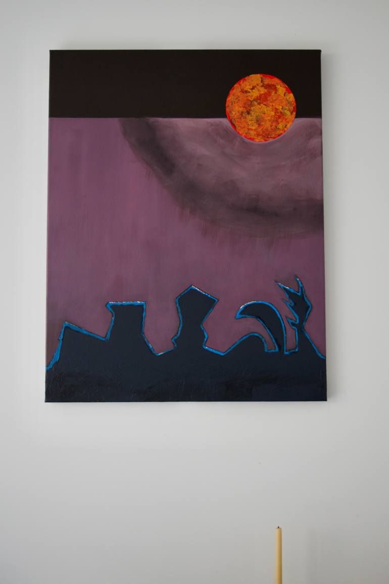 Original Abstract Expressionism Abstract Painting by Reza Seiri