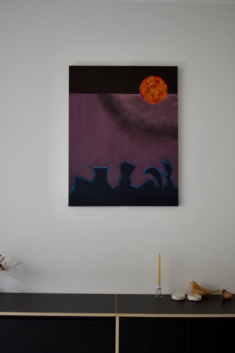 Original Abstract Expressionism Abstract Painting by Reza Seiri