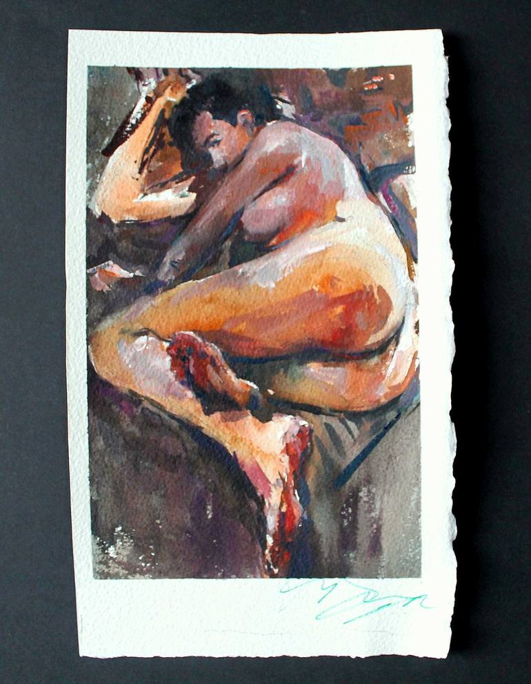 Original Realism Nude Painting by maximilian damico