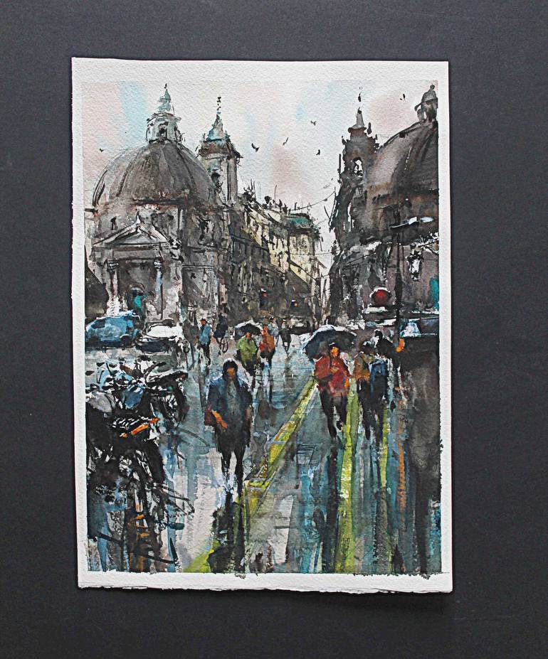 Original Impressionism Cities Painting by Maximilian Damico