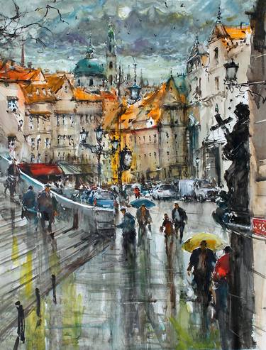 Original Impressionism Cities Paintings by maximilian damico