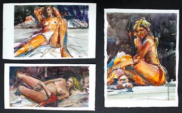 Original Impressionism Nude Paintings by maximilian damico