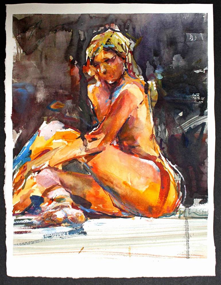 Original Nude Painting by maximilian damico