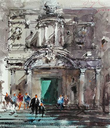 Print of Impressionism Architecture Paintings by maximilian damico