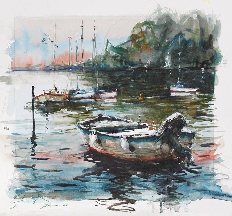 Print of Impressionism Boat Paintings by Maximilian Damico