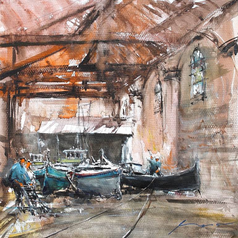 Print of Impressionism Boat Paintings by Maximilian Damico