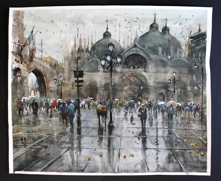 Original Impressionism Architecture Painting by Maximilian Damico