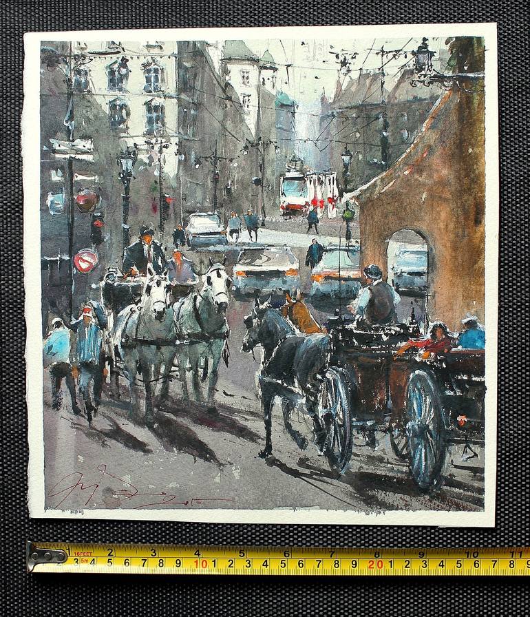 Original Impressionism Cities Painting by maximilian damico