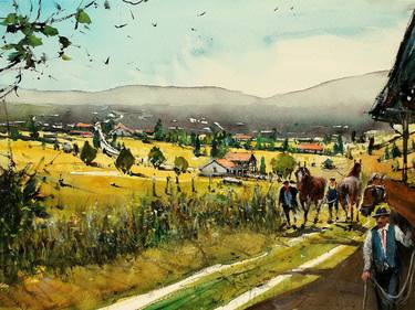 Original Realism Landscape Paintings by maximilian damico