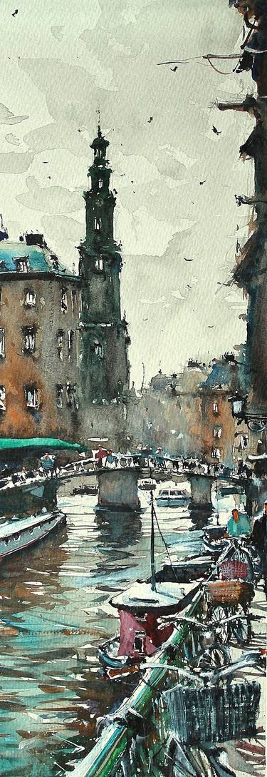 Original Impressionism Cities Paintings by maximilian damico