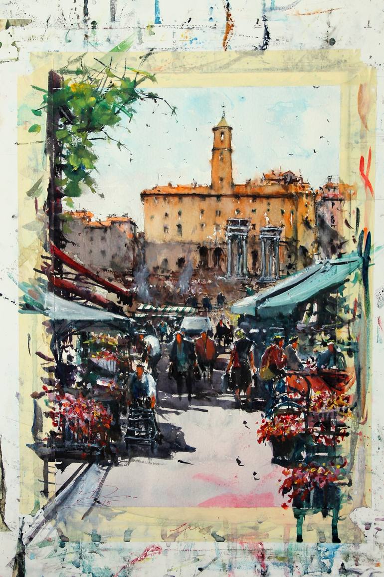 Original Impressionism Cities Painting by maximilian damico