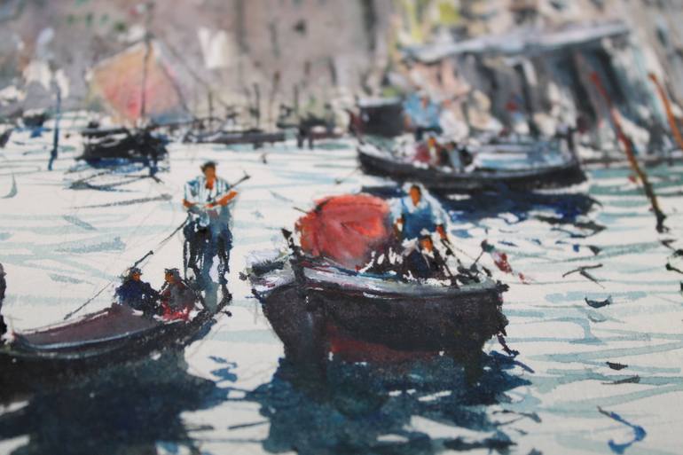 Original Figurative Cities Painting by Maximilian Damico