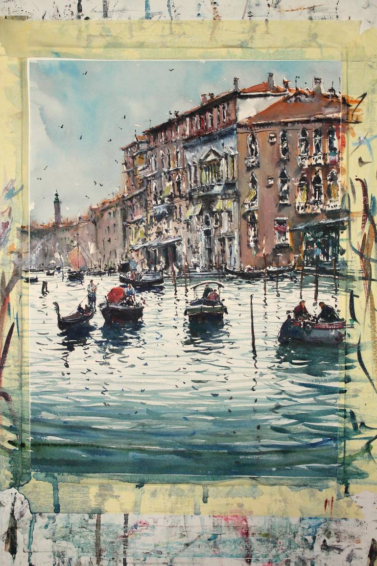 Original Figurative Cities Painting by Maximilian Damico