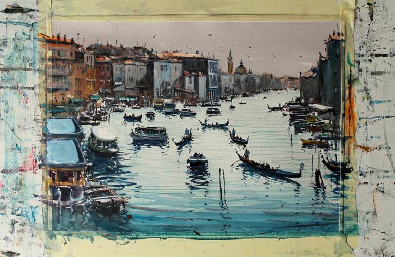 Original Figurative Cities Painting by Maximilian Damico