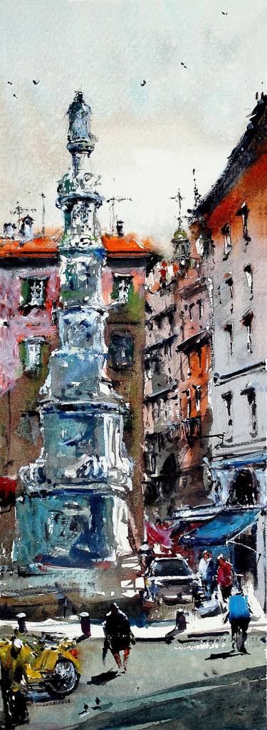 Original Impressionism Cities Paintings by maximilian damico