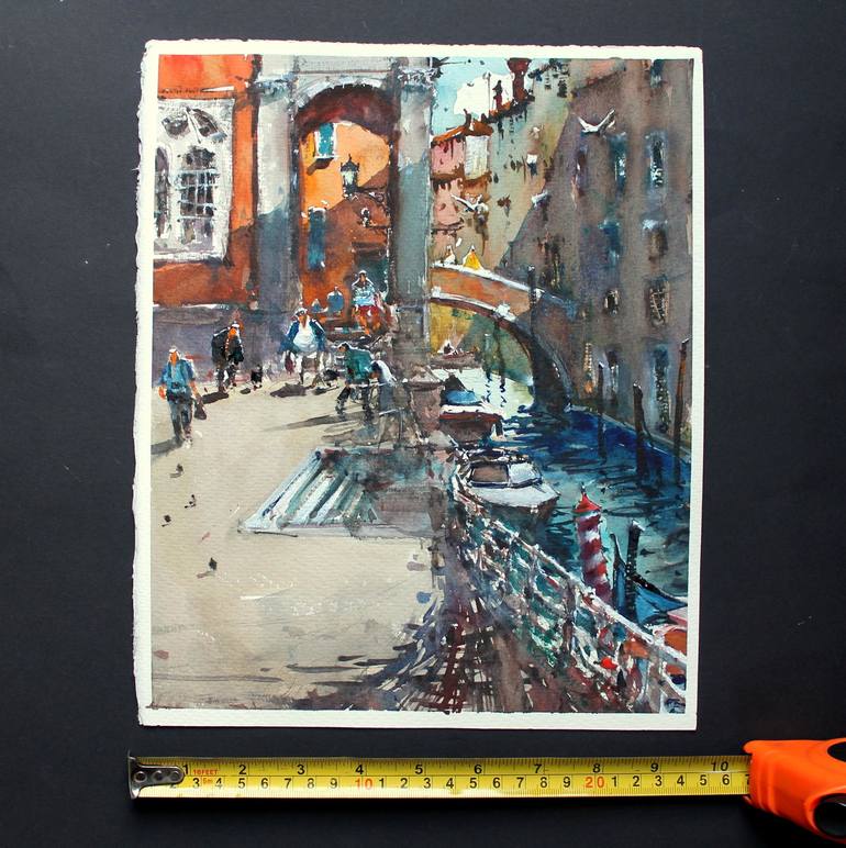 Original Impressionism Cities Painting by maximilian damico