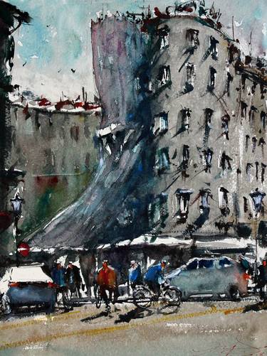 Original Impressionism Cities Paintings by maximilian damico