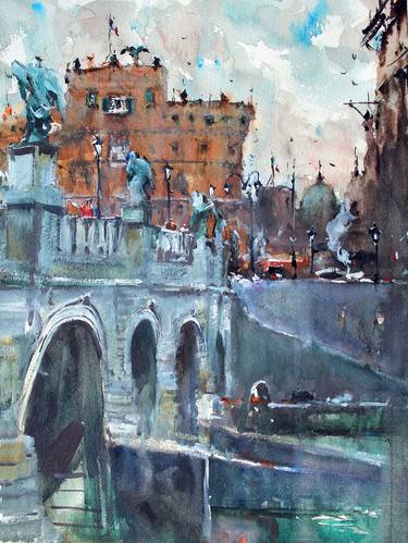 Original Impressionism Cities Paintings by maximilian damico