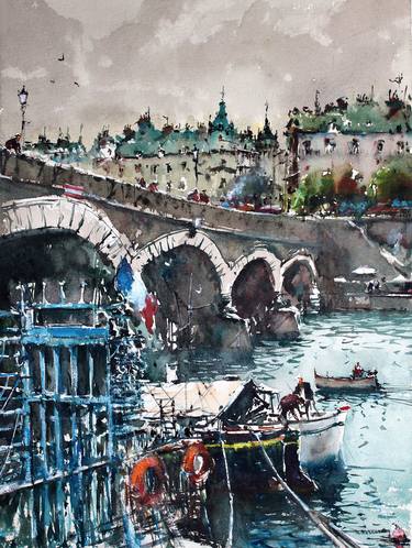 Original Impressionism Cities Paintings by maximilian damico