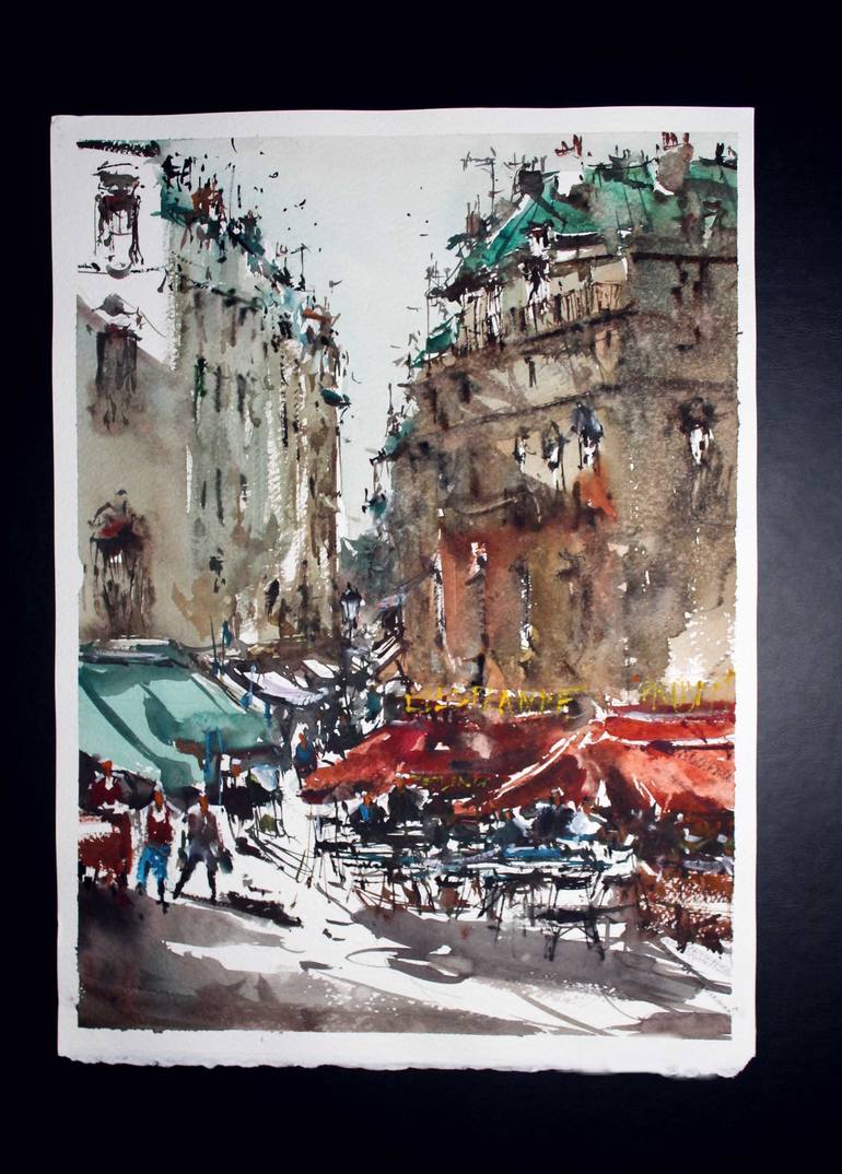 Original Impressionism Cities Painting by maximilian damico