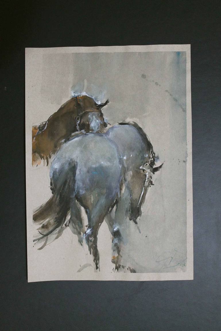 Original Horse Painting by maximilian damico