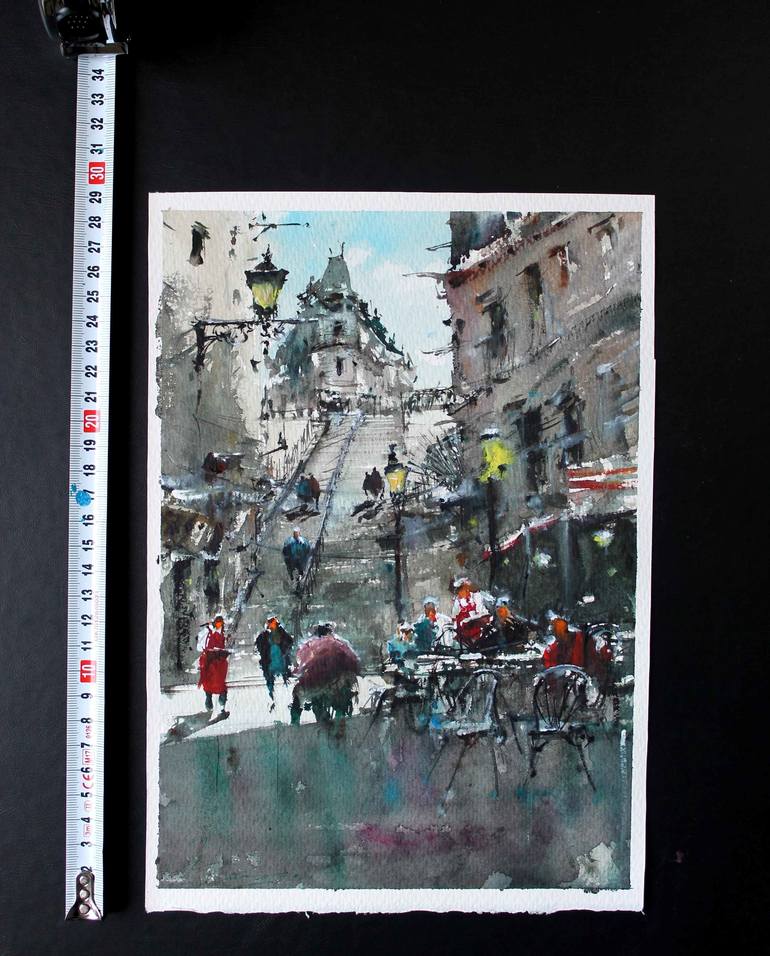 Original Realism Cities Painting by maximilian damico