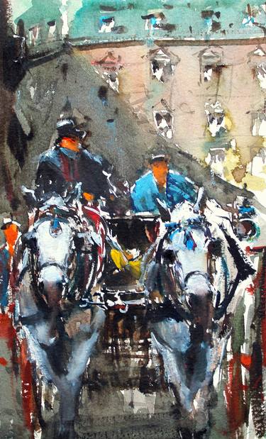 Print of Impressionism Horse Paintings by maximilian damico