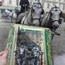 Plein Air Watercolor 11 H x 6,7 W inch.(28x17 cm) 'Viennese Fiakers' - I painted this artwork in situ, under St. Stephen`s Cathedral in Vienna: I was totally absorbed by the sparkling Horsedrawn cab ( Fiakers) and their vigorous and elegant horses; 2018. This piece is on 300 gsm watercolor paper with deckled edges and a white border, 300 gsm rough.