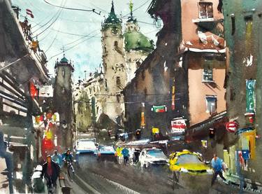 Print of Impressionism Cities Paintings by maximilian damico