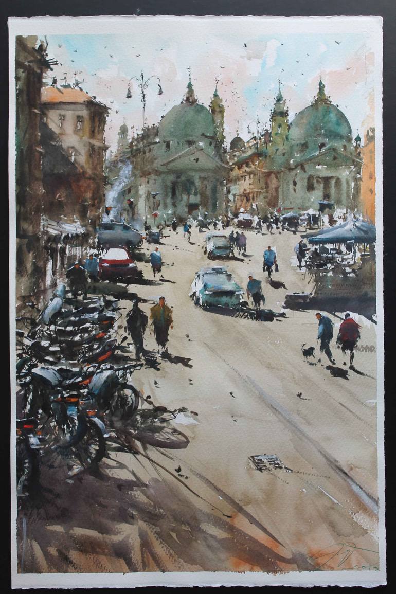 Original Impressionism Cities Painting by Maximilian Damico
