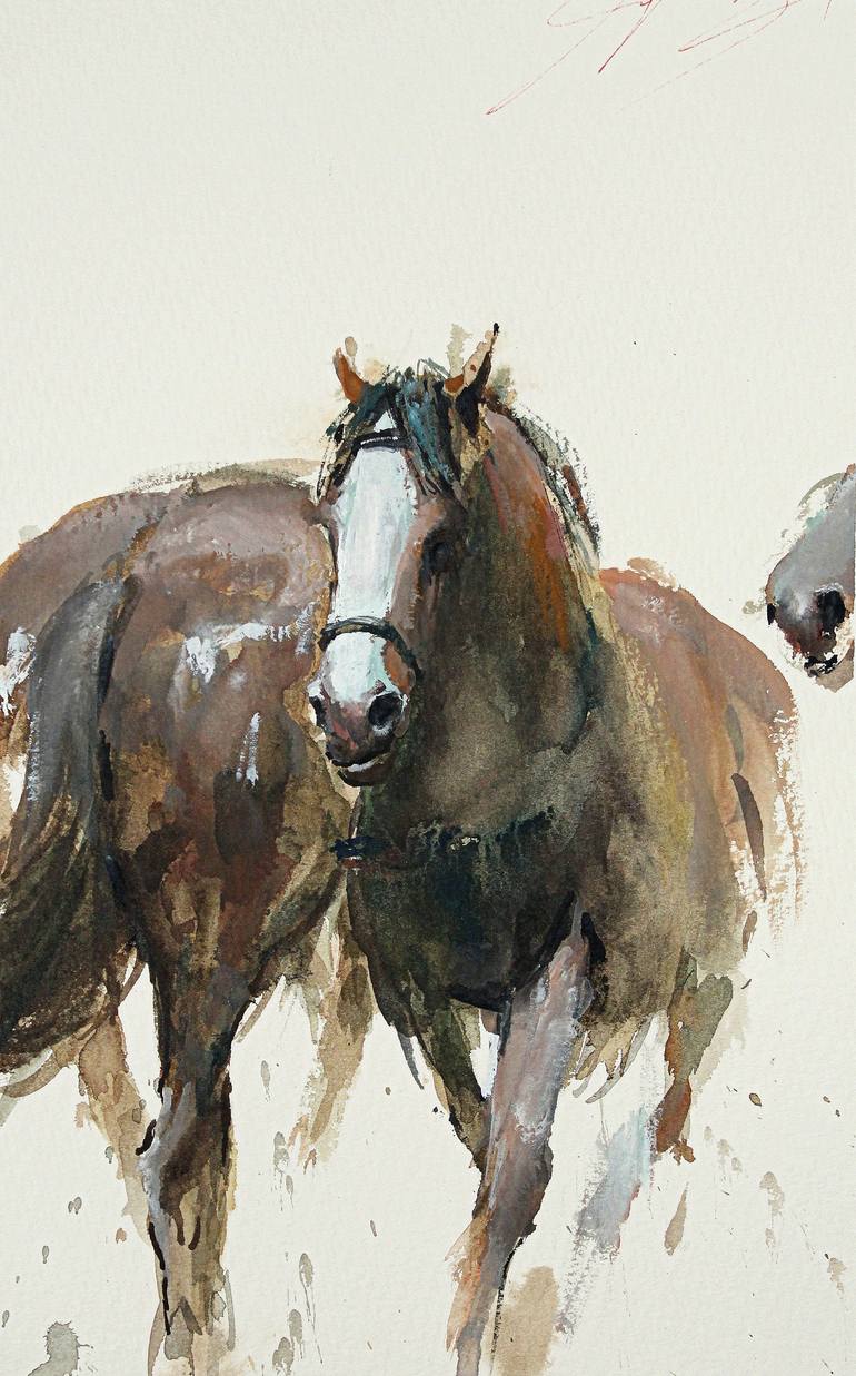 water color horse