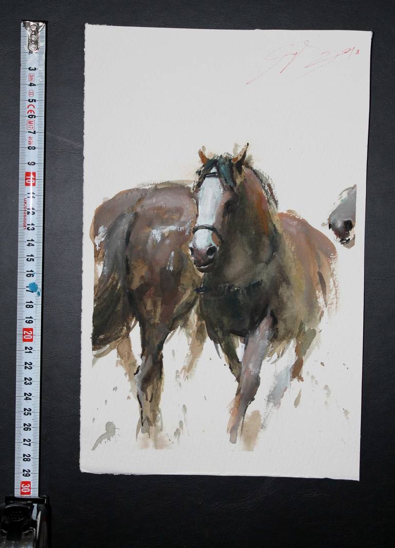 Original Horse Painting by maximilian damico