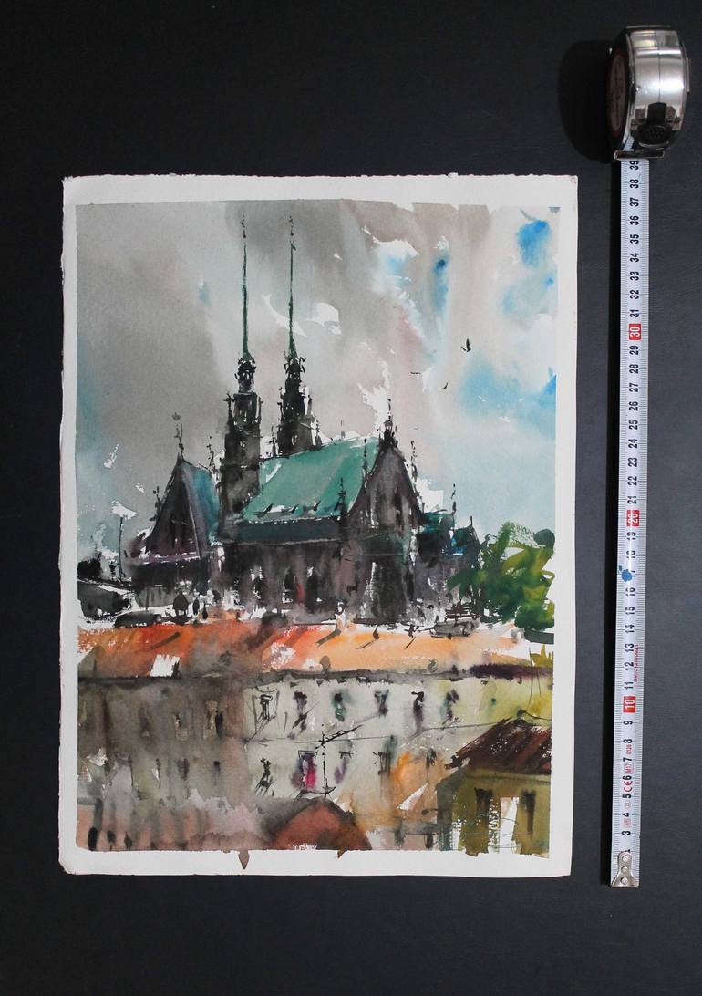 Original Impressionism Architecture Painting by maximilian damico