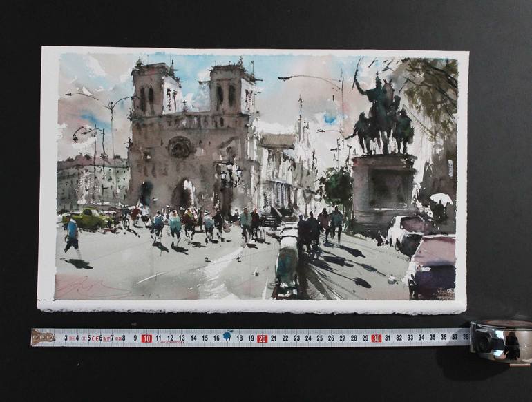 Original Impressionism Cities Painting by maximilian damico