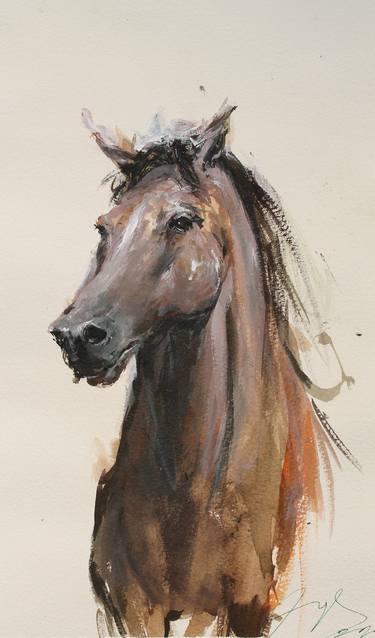 Original Impressionism Horse Paintings by maximilian damico