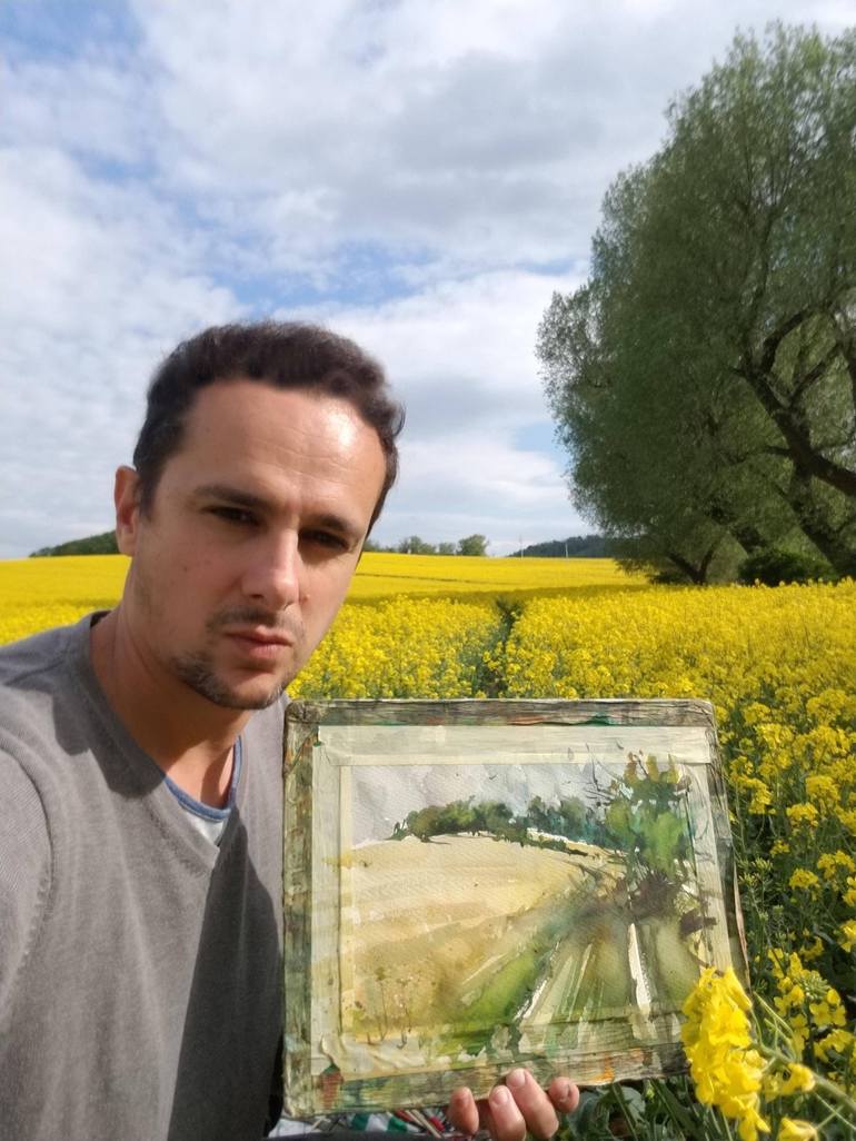Original Impressionism Landscape Painting by maximilian damico