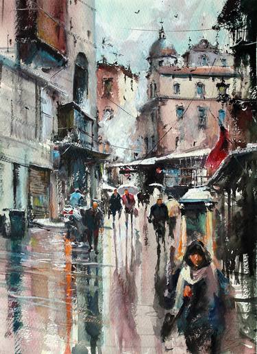 Original Impressionism Cities Paintings by maximilian damico