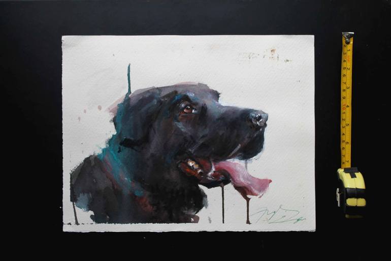 Original Impressionism Dogs Painting by maximilian damico