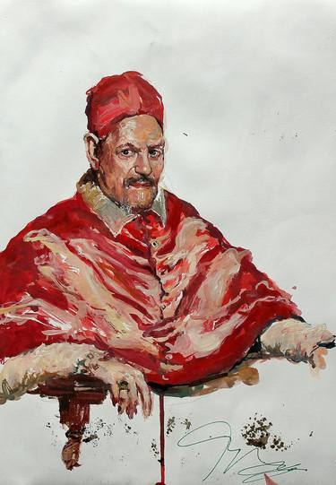 Study after Velázquez's Portrait of Pope Innocent X thumb